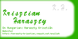 krisztian haraszty business card